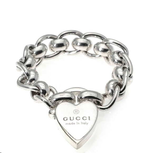 Gucci Jewelry - Gucci Silver Heart Charm Ring